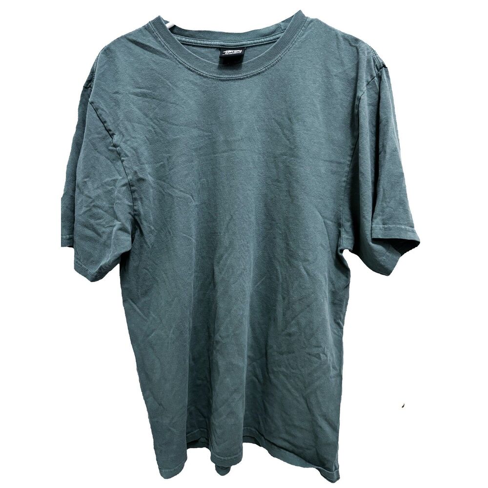 Stüssy Basic T-Shirt Muted Green Teal Men's Medium